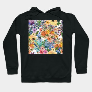 Among Flower Watercolor Hoodie